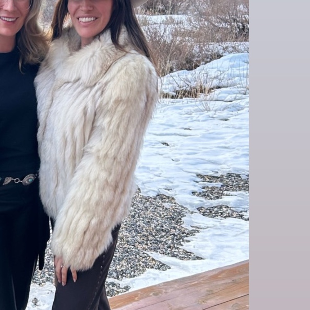 Saga Fox Fur Coat | White